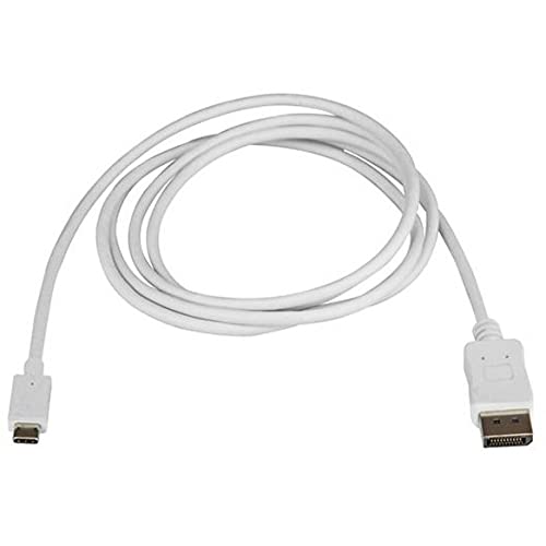 Startech 6 Ft (1.8 M) Usb C To Displayport Cable   Usb Type C To Dp Video Adapter Cable   4K 60Hz   White
