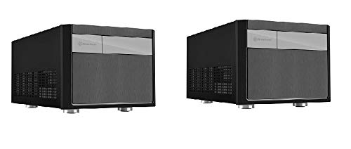 Silverstone Tek Micro-ATX, Mini-DTX, Mini-ITX Small Form Factor Computer Case, Compatible with ATX PSU Cases SG11B - Pack of 2