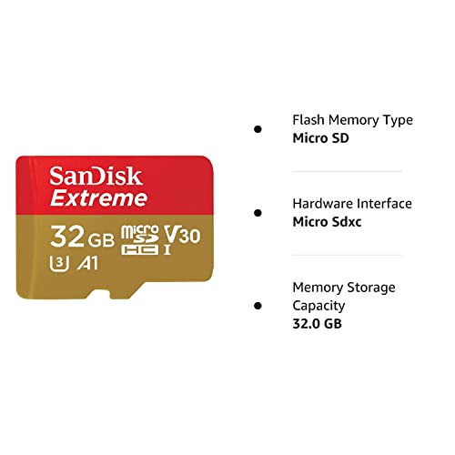 Sandisk 32Gb Extreme For Mobile Gaming Microsd Uhs I Card   C10, U3, V30, 4K, A1, Micro Sd   Sdsqxaf 032G Gn6Gn
