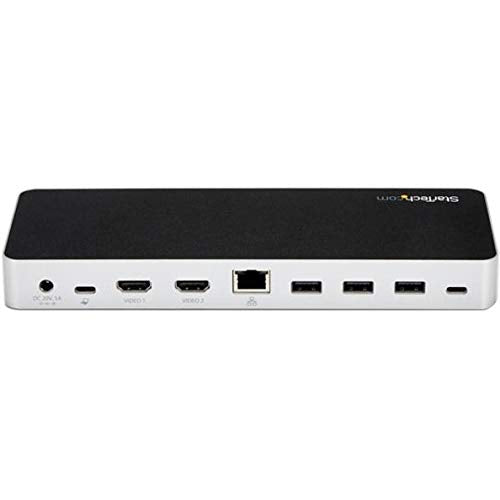 Startech.Com Dual Monitor Usb C Docking Station With 60W Power Delivery For Windows Laptops - Usb C To Hdmi Or Dvi Dock - Usb 3.