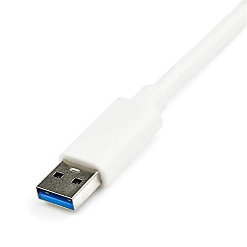 Startech.Com Usb 3.0 To Gigabit Ethernet Adapter Nic W/ Usb Port (White)   Usb 3.0 Nic   10/100/1000 Mbps Usb 3.0 Lan Adapter (U