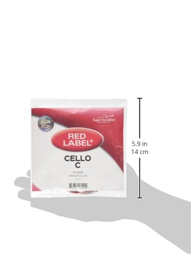 Super Sensitive Red Label Cello C String 3/4 Medium