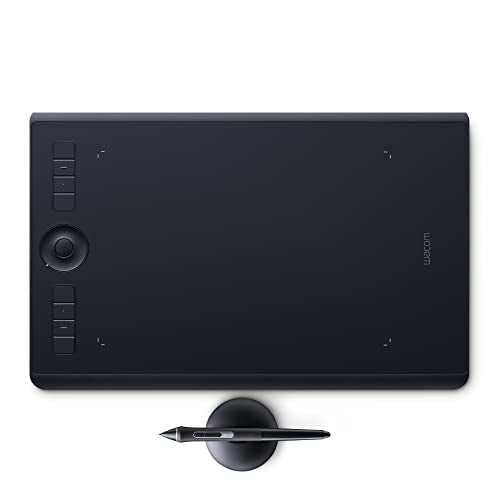 Wacom Intuos Pro Medium Bluetooth Graphics Drawing Tablet, 8 Customizable Expresskeys, 8192 Pressure Sensitive Pro Pen 2 Include