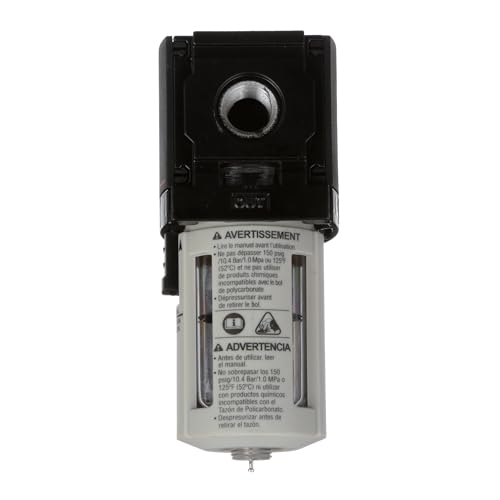 Ingersoll Rand Aro F35121 400 Vs Air Line Filter, 1/4'' Npt   150 Psi Max Inlet, Black