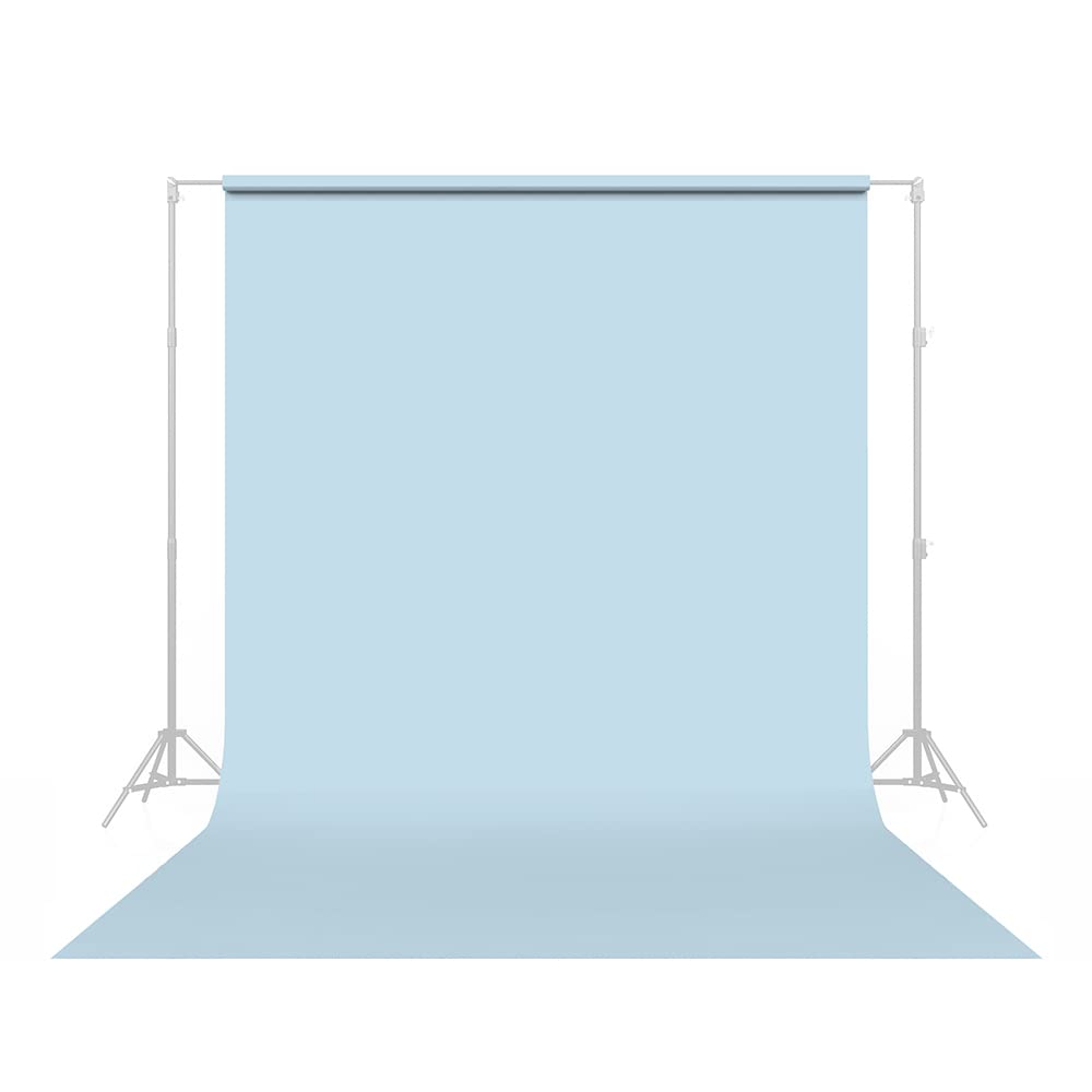 Savage Seamless Paper Photography Backdrop   Color #41 Blue Mist, Size 107 Inches Wide X 36 Feet Long, Backdrop For Youtube Videos, Streaming, Interviews And Portraits   Made In Usa