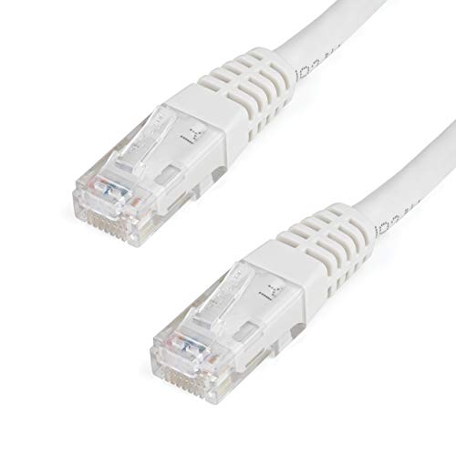 Startech.Com 3Ft Cat6 Ethernet Cable   White Cat 6 Gigabit Ethernet Wire  650Mhz 100W Poe++ Rj45 Utp Molded Category 6 Network/P