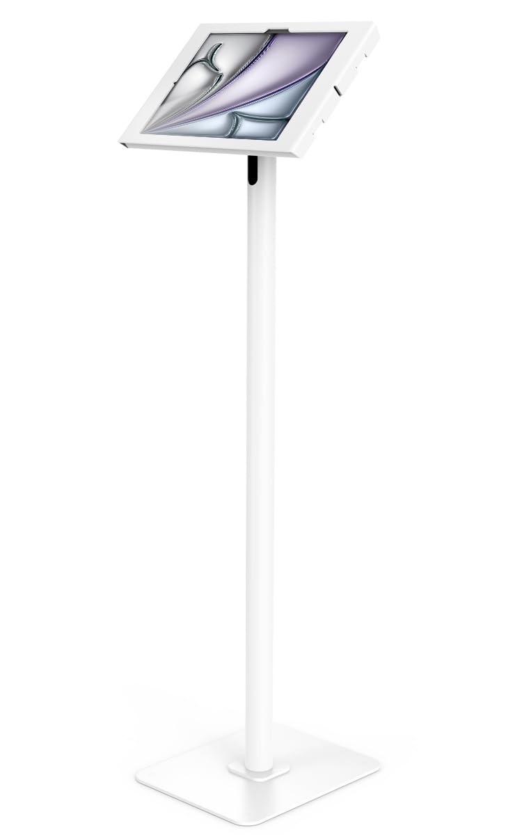 Ipad Air M2/M3/M4 13In, Apex Enclosure Swift Floor Stand - White