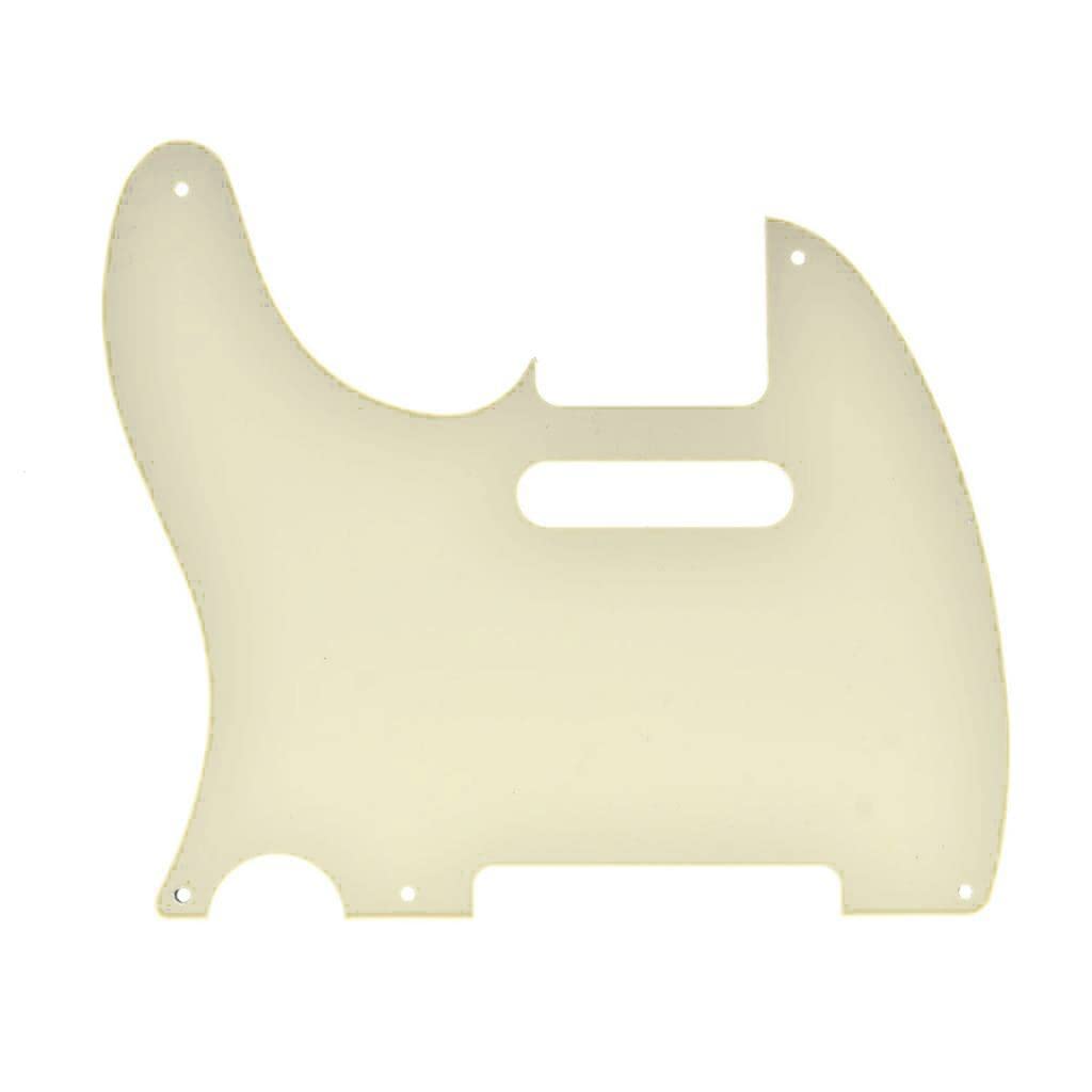 Kaish American Vintage 5 Hole Tele Pickguard Tl Guitar Pick Guard Scratch Plate For Tele/Telecaster Aged White 3 Ply