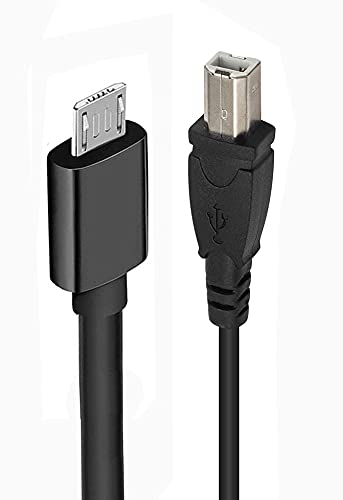 Traovien Micro Usb To Printer Cable, 2Pcs Micro Usb 5Pin Male To Usb Type B Data And Charge Cable,Android Phone Pc To Printer Ca