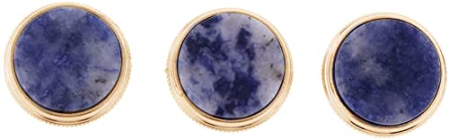 Jiayouy Gold Dark Blue Shell Inlay Trumpet Finger Buttons For Trumpet Accessory Replacement 3 Pcs