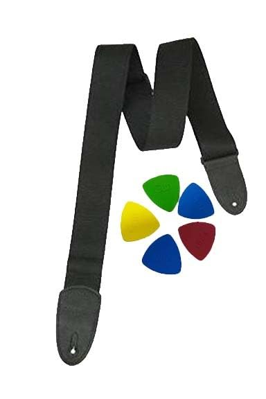 MG MUSIC GALAXY Adjustable Guitar Strap with Leather Ends | Perfect for Electric, Bass, & Acoustic Guitars