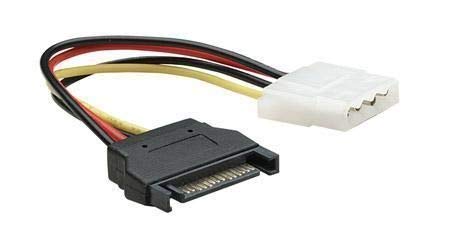 Manhattan 6 4-Pin Molex Female To 15-Pin Sata Male Power Cable