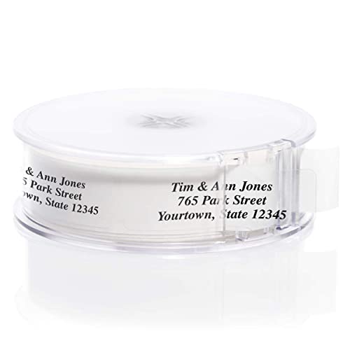 Clear Rolled Address Labels With Elegant Dispenser   Roll Of 500