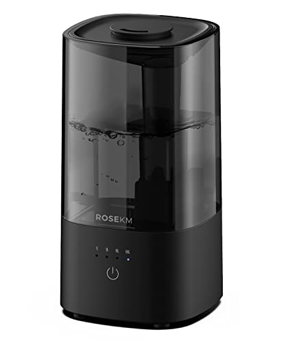 Rosekm Humidifiers For Bedroom, Cool Mist Humidifier For Home Plant And Baby Nursery, Quiet Ultrasonic Humidifier With 360    No