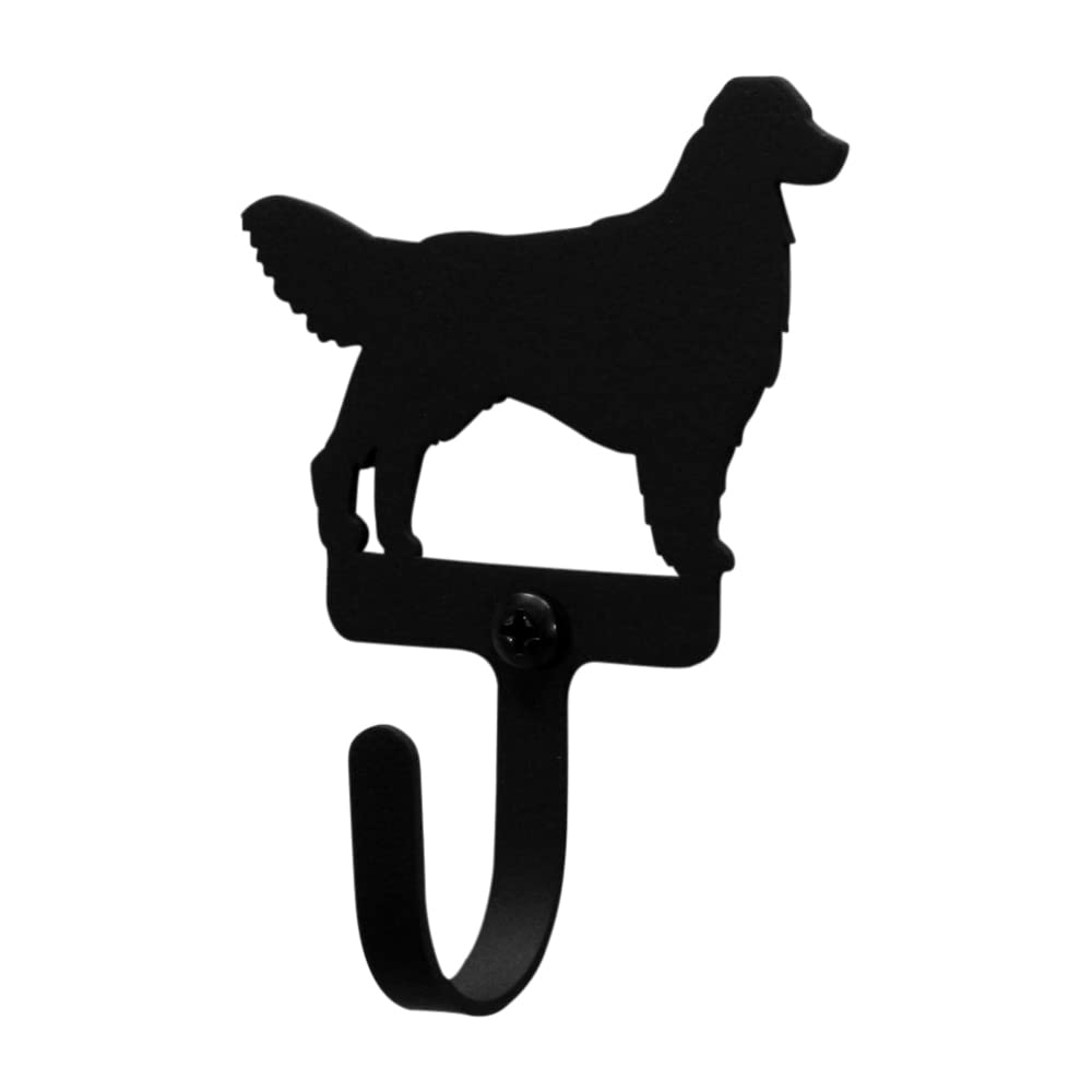 Village Wrought Iron Retriever Dog Wall Hook Decorative Small