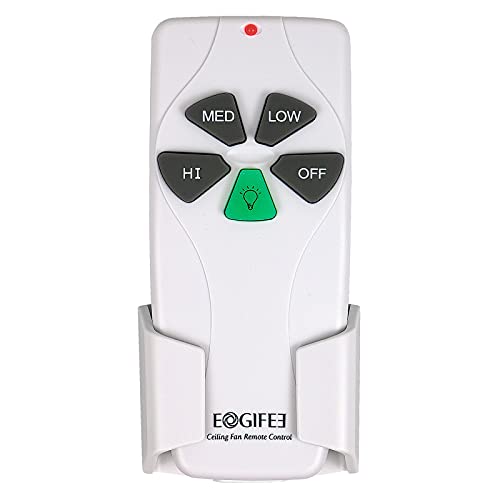 Eogifee 53T Ceiling Fan Remote Control Adjustable 3 Speed,Light Dimmer Control Replacement Of Hampton Bay Harbor Breeze Hunter K