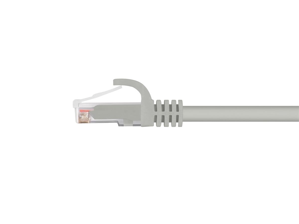 Monoprice Cat6 25Ft Gray Patch Cable Utp 24Awg 550Mhz Pure Bare Copper Snagless Rj45 Flexboot Series Ethernet Cable
