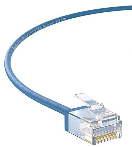 Installerparts Ethernet Cable Cat6A Super Slim Cable Utp 6 Ft (10 Pack)   Blue   Professional Series   10Gigabit/Sec Network/Hig
