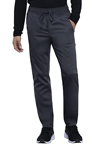 Cherokee Men Scrubs Pant Workwear Revolution Natural Rise Jogger Ww012S, Xs Short, Pewter