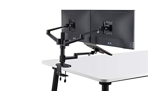 4 arm Height Adjustable Desk Bed Holder Mount Stand for 10 to 17 inch Laptop and Double Monitor(11 27 inc),Compatible with MacBook,Ipad Pro Ipad Air,IPad Mini, Tablets 9 to 13 inch (Black)