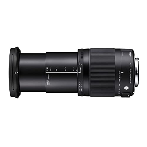 Sigma 886306 18 300Mm F3.5 6.3 Contemporary Dc Macro Os Hsm Lens For Nikon, Black