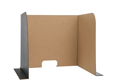 Flipside Products 70'' X 23'' Black Desktop Privacy Screen, Large, Dividers For Laptops And Computers, Reduce Distractions, Test