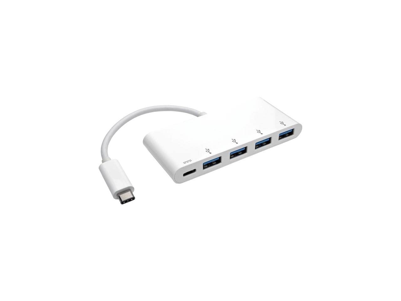 Tripp Lite 4-Port Usb 3.1 Gen 1 Usb-C To Usb-A Portable Hub With X4 Usb-A & Usb-C Charging Port 5 Gbps (U460-004-4A-C)
