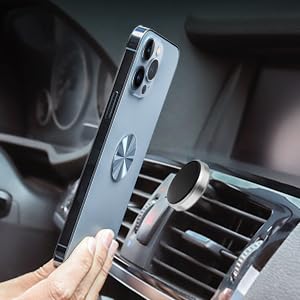 Metal Ring Plate For Phone Mount Car Holder Metal Stickers Plate Phone Magnet (Compatible With Magnetic Mounts) 1.50'' Frosted R