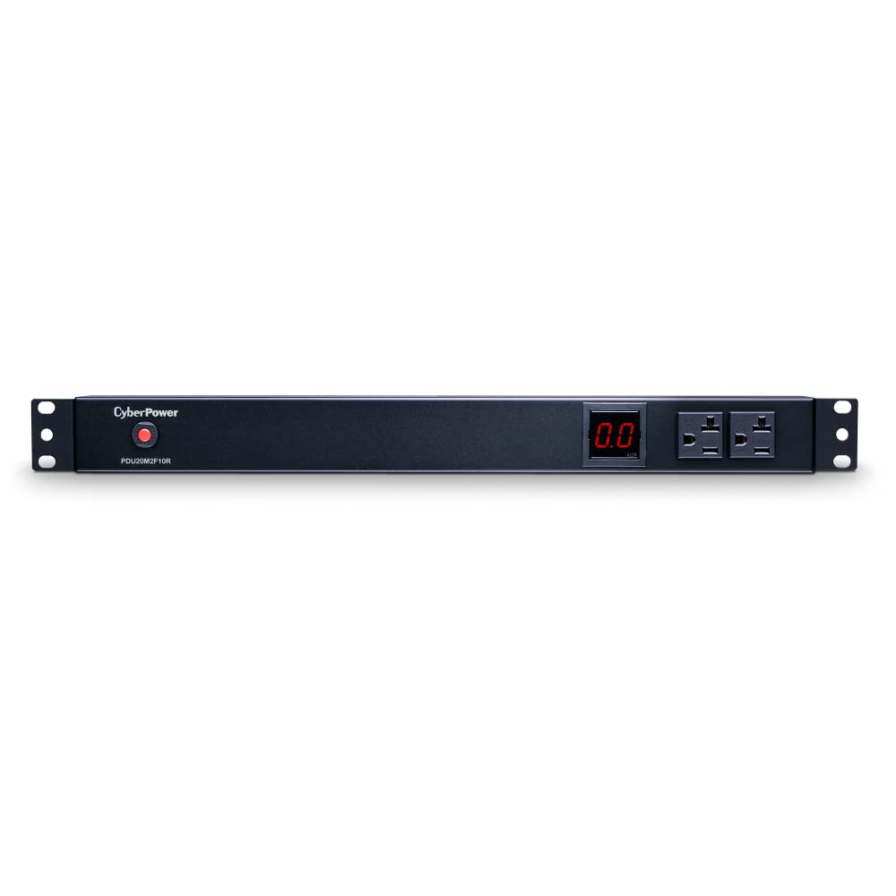 Cyberpower Pdu20M2F10R Metered Pdu, 100 125V/20A, 12 Outlets, 1U Rackmount