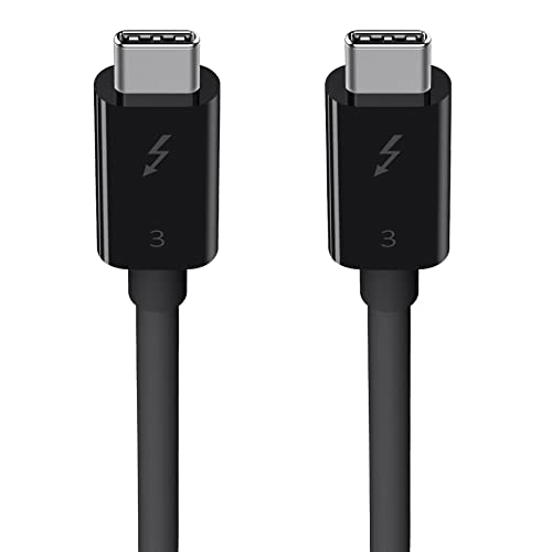 Belkin Thunderbolt 3 Cable (Usb C To Usb C), 100 Watts (1.6 Feet/ 0.5 Meters)   F2Cd084Bt0.5Mbk, Black