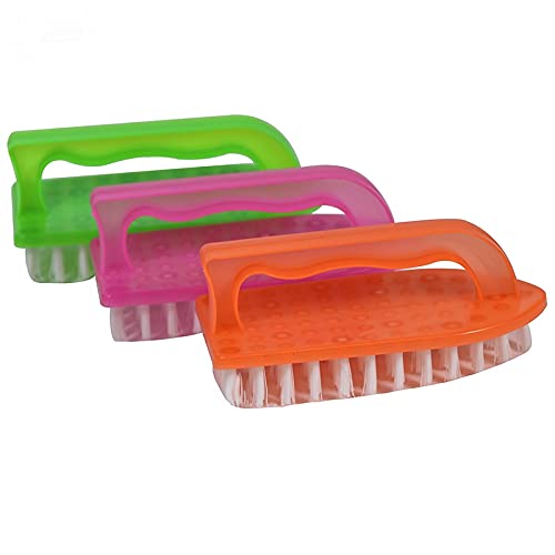 Myy Brand Plastic Multipurpose Durable Nylon Wet Cleaning Brush (Multicolour 2 Psc)
