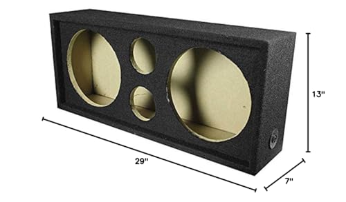 Qpower Car Audio Subwoofer Enclosure Box Chuchero For 10'' Mids And 3'' Tweeters