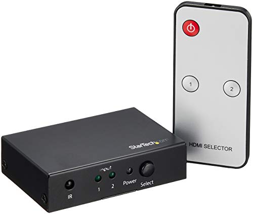 Startech.Com 2 Port Hdmi Switch   4K 60Hz   Supports Hdcp   Ir   Hdmi Selector   Hdmi Multiport Video Switcher   Hdmi Switcher (