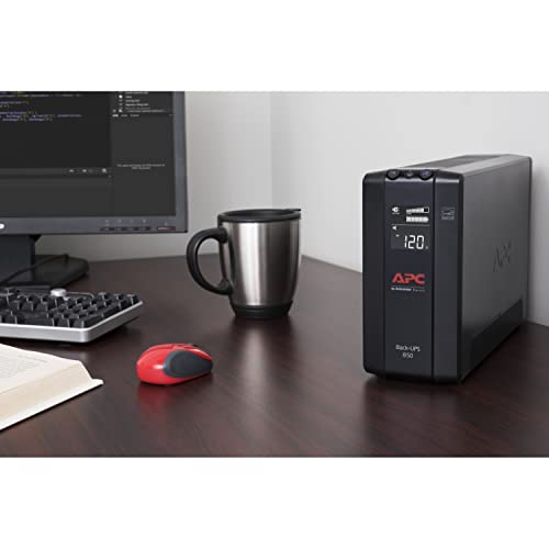Apc Battery Backup Surge Protector, Bx850M Backup Battery Power Supply, Avr, Dataline Protection,12.2 X 3.58 X 7.48 Inches (Blac