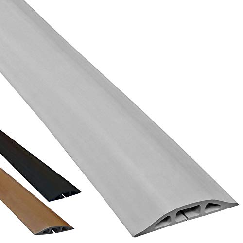 Electriduct D 2 Low Profile Rubber Duct Cord Cover Floor Cable Protector   5 Feet   Gray (Raw Rubber Material)