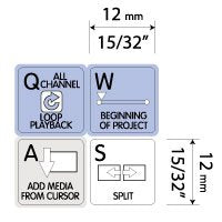 4Keyboard Magix Vegas Galaxy Series New Keyboard Labels Shortcuts 12X12 Size