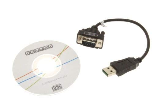 Gearmo Windows 10, 7 64-Bit Compatible Usb To Serial Adapter Rs232 Db9 Short 8 Inch Cable