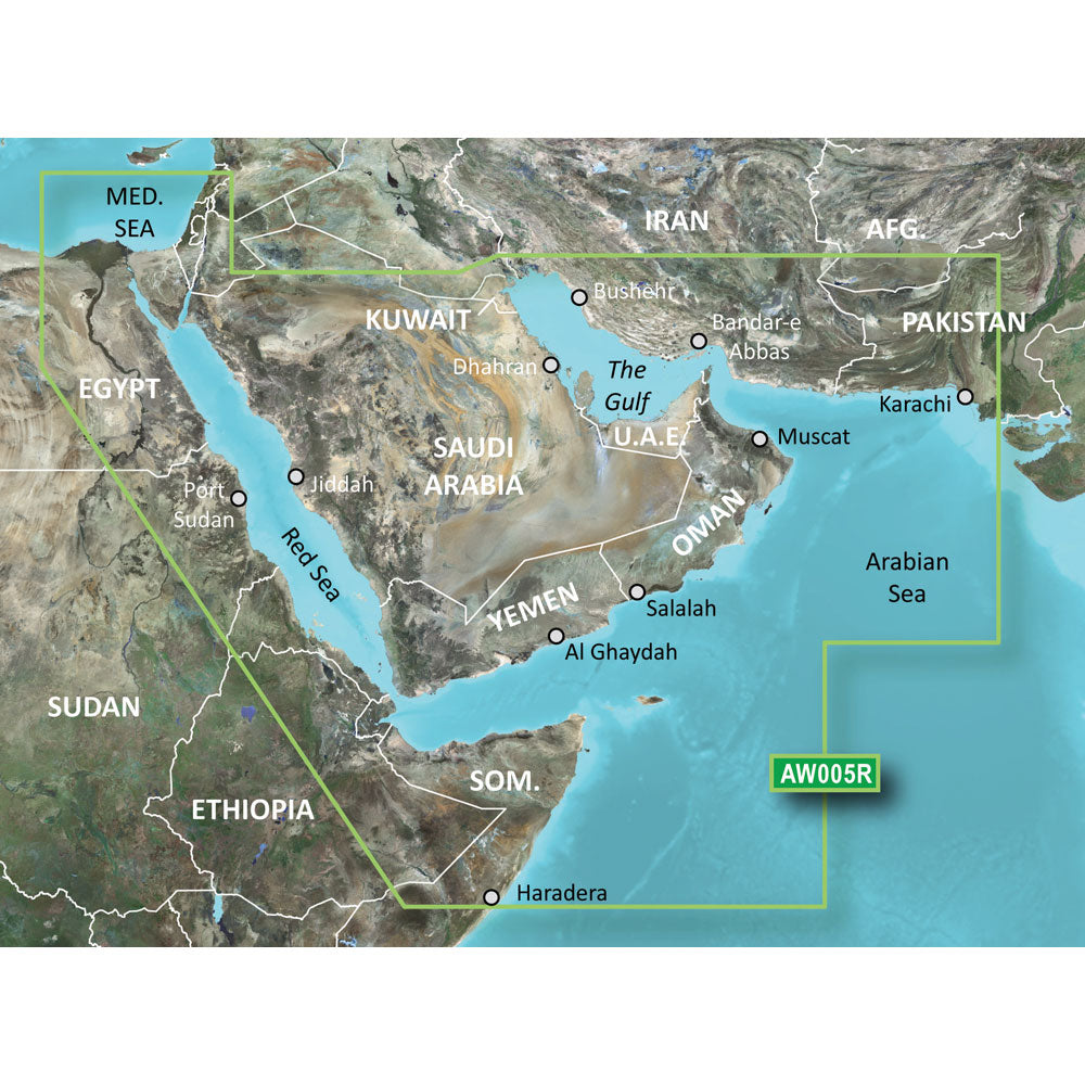 Garmin Bluechart&Reg; G3 Vision&Reg; Hd - Vaw005R - The Gulf &Amp; Red Sea - Microsd&Trade;/Sd&Trade;,WBEEAA001342471