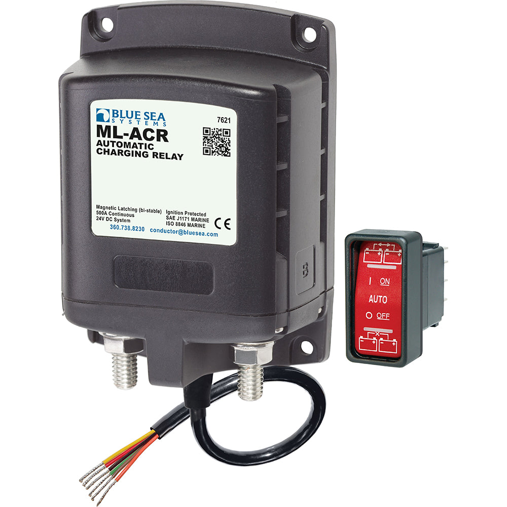 Blue Sea 7621 Ml-Series Automatic Charging Relay (Magnetic Latch) 24V Dc,WBAUVA001342513