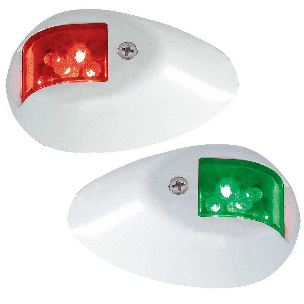 Perko Led Side Lights - Red/Green - 24V - White Epoxy Coated Housing,WBAUVA001342550