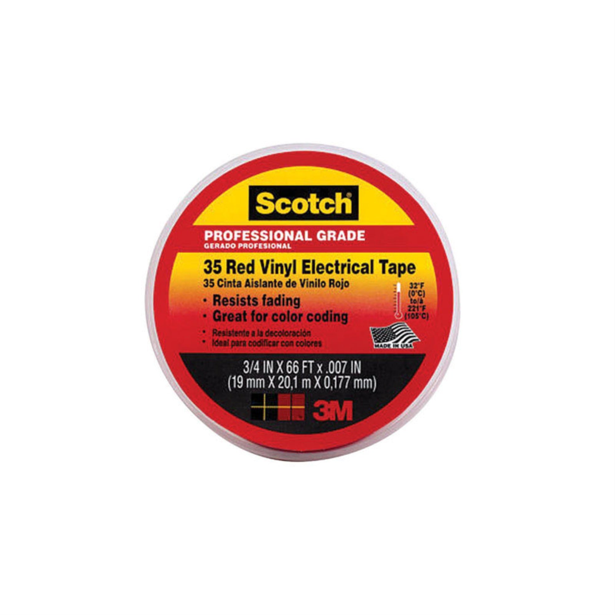 ELEC TAPE 3/4X66RED (Pack of 10)