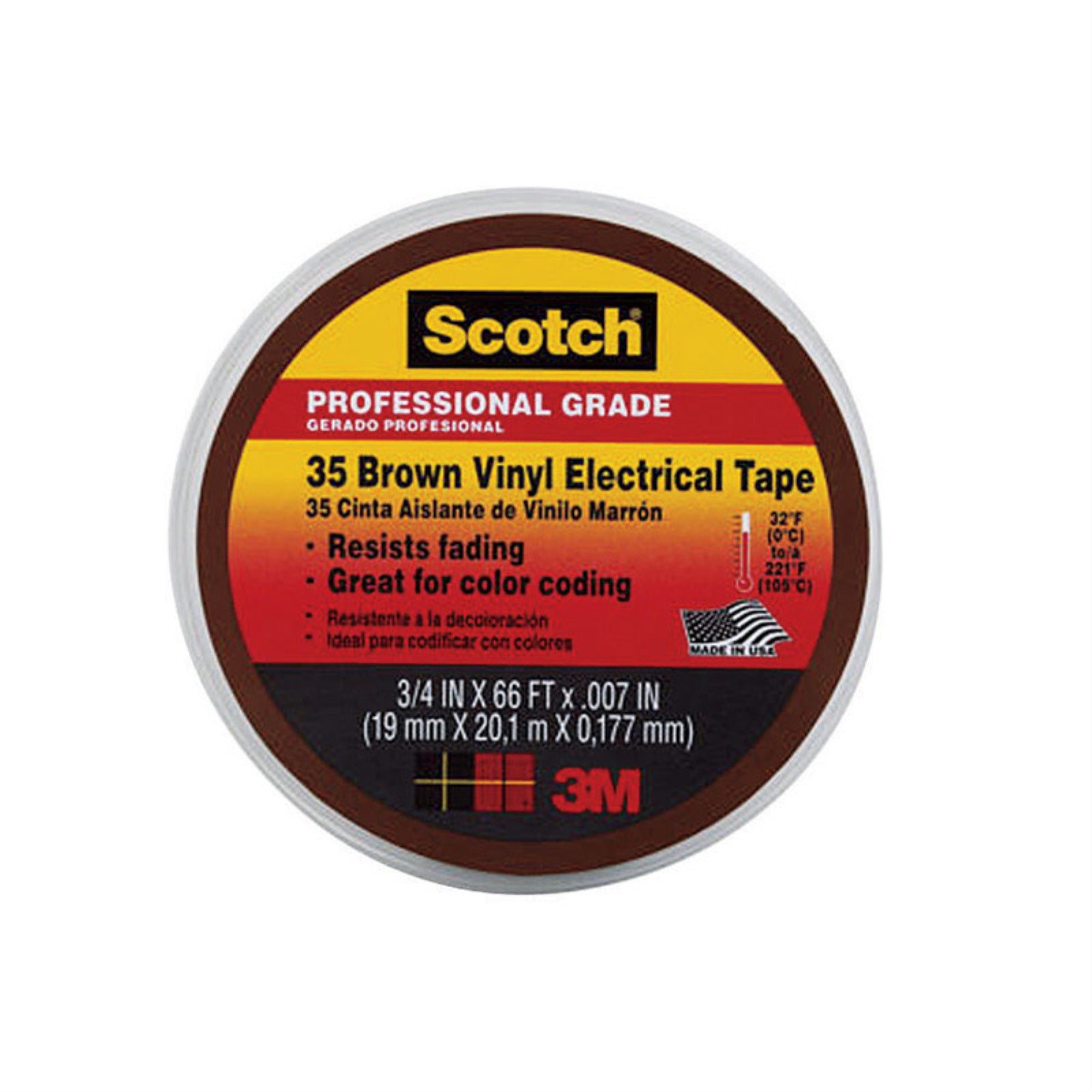TAPE ELEC #35 3/4X66 BRN (Pack of 5)