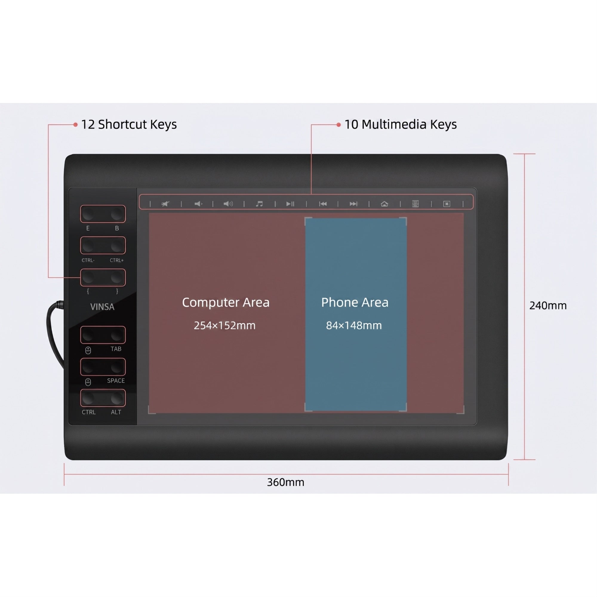 Casafoyer 1060PLUS Drawing Tablet
