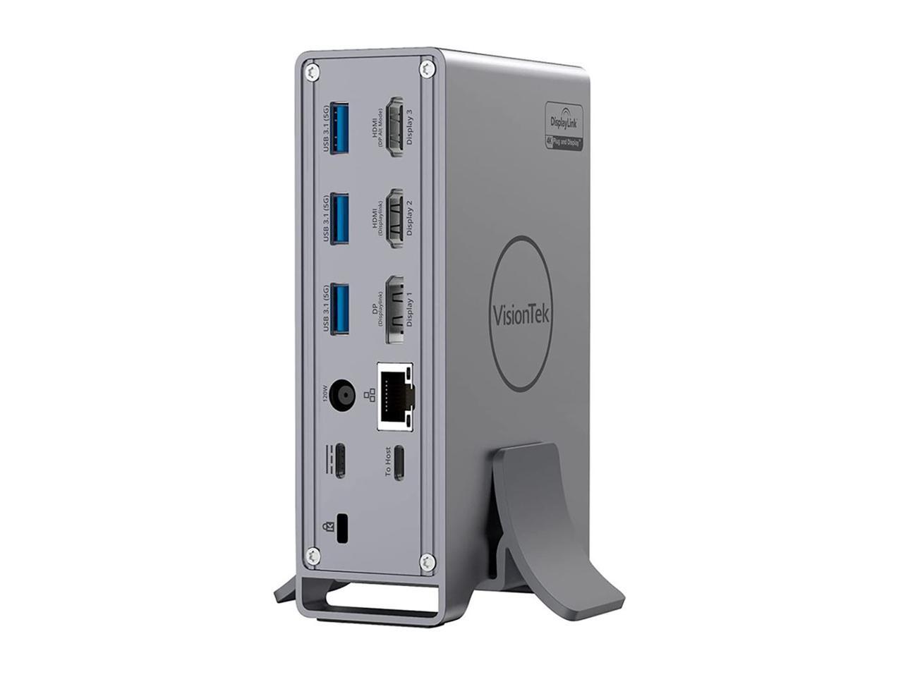 Vt7100 Usb C Docking Station3X 4K Displays 100W Power Delivery 901499