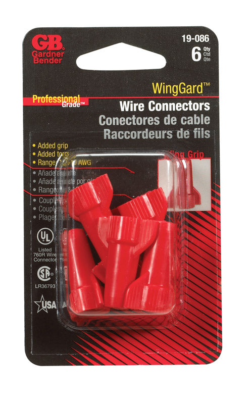 WINGGARD CNNCTR RED 6PK(Pack of 1)