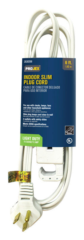 PROJX SLIMPLUG2OUT6 WHT (Pack of 1)