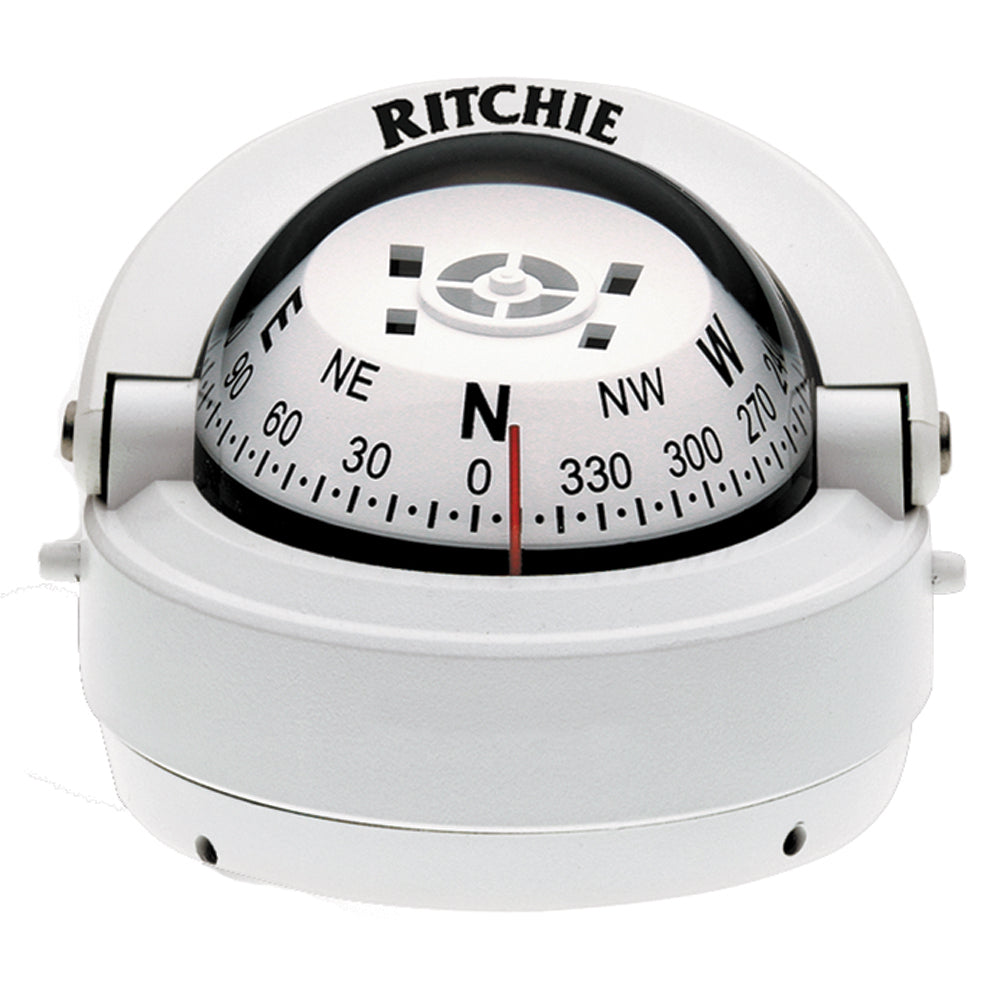 Ritchie S-53W Explorer Compass - Surface Mount - White,WBEEAA001342939