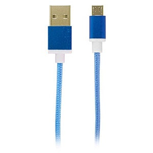 Reviver Mobile 3 USB to MicroUSB Fabric Charge and Sync Braided Cable, Blue
