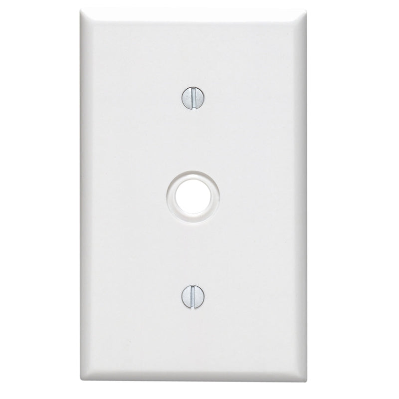 WALLPLATE CABLE 1G WHITE (Pack of 1)