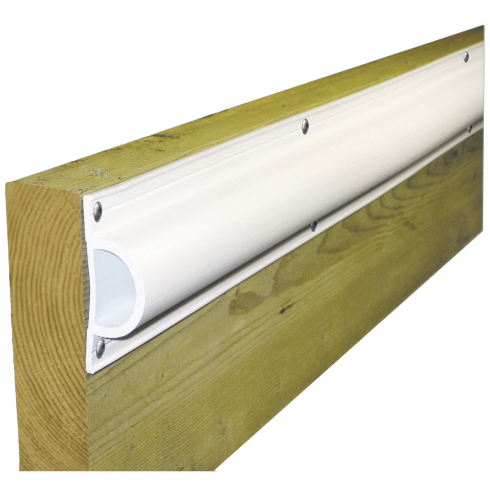 Dock Edge Standard ''D'' Pvc Profile 16Ft Roll - White,WBAUVA001343057